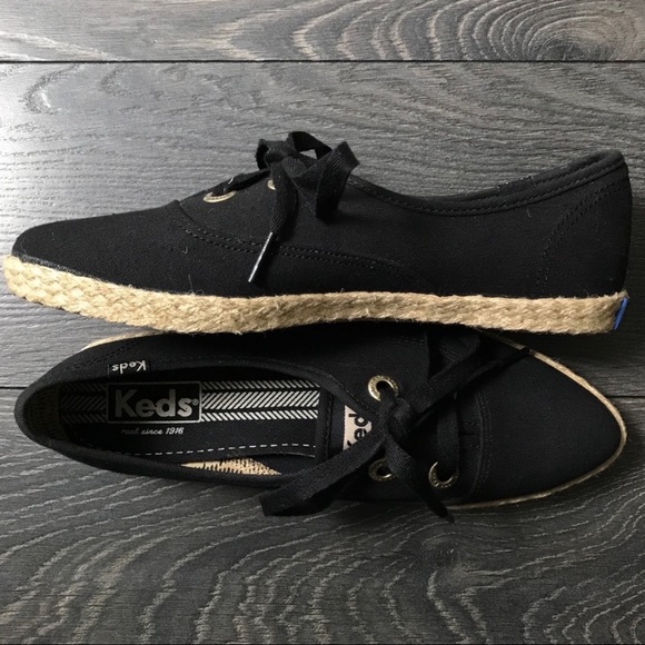 Black Keds Pointy Toe Espadrilles - Picture 1 of 6